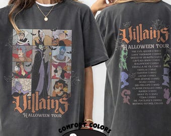Disney Villains Halloween Shirt 2-Sided, Ursula Cruella Maleficent Tee, Evil Tour Shirt, Disney Halloween Party, Family Trip Shirt 2026