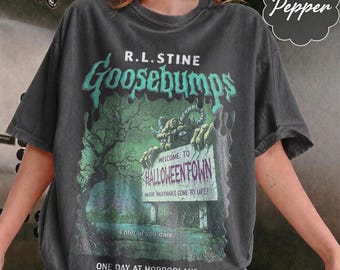 Vintage Comfort Colors Goosebumps Horrorland Shirt, R.L. Stine Horror Book Tee, Welcome to HorrorLand Halloween Shirt, 90s Retro Gift 2026