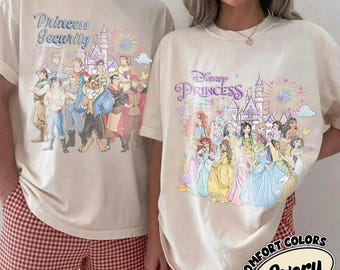 Disney Princess Security Couple Shirt, Princess Prince Comfort Colors Tee, Magic Kingdom Couple Shirt, WDW Disney Trip, Matching Couple Tee