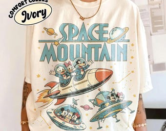 Vintage Space Mountain Mickey Shirt, 90s Disney Parks Tee, Mickey & Friends Tomorrowland Shirt, Disneyland Disney World Vacation Gift 2026