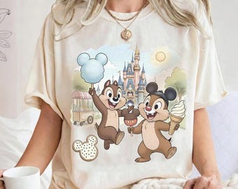 Chip Dale Snack Shirt, Retro Disney Ice Cream Tee, Magic Kingdom Trip 2026 Shirt, Double Trouble Matching Family Vacation Gift Tee