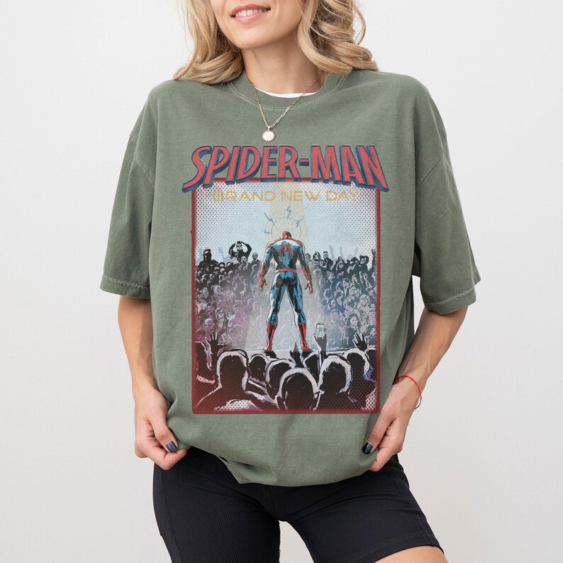 Spider-Man Brand New Day Shirt - Oversized Vintage Marvel Tee, Retro Spiderman Graphic T-Shirt, Tom Holland Peter Parker Superhero Gift image 7