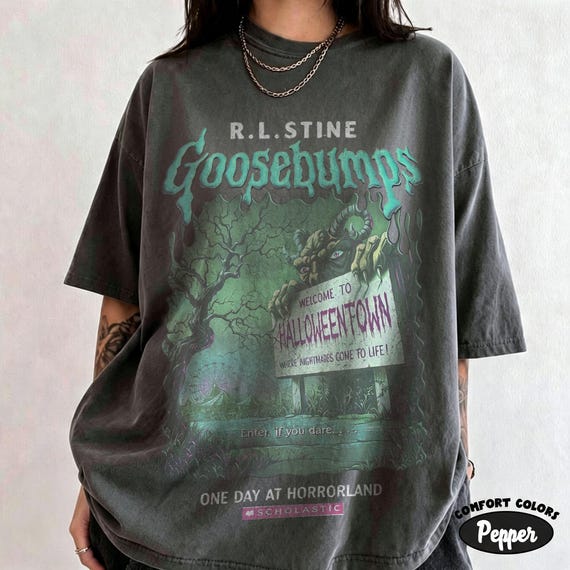 Vintage Comfort Colors Goosebumps Horrorland Shirt, R.L. Stine Horror Book Tee, Welcome to HorrorLand Halloween Shirt, 90s Retro Gift 2026