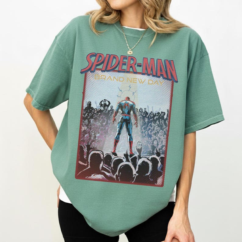 Spider-Man Brand New Day Shirt - Oversized Vintage Marvel Tee, Retro Spiderman Graphic T-Shirt, Tom Holland Peter Parker Superhero Gift image 6