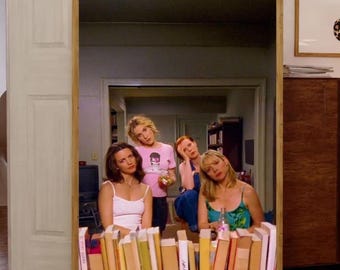 SATC Vintage Girls Poster ,90s TV Show Wall Art Print, Retro Fashion Canvas Poster, Classic Home Décor, Gift for Her, Vintage Room Aesthetic