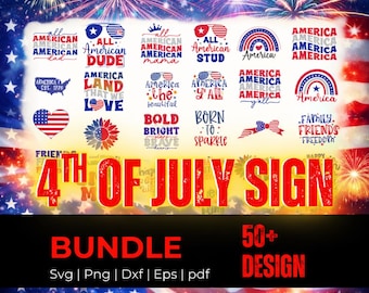 4th of July SVG Bundle Patriotic 50 Designs (Digital Download)