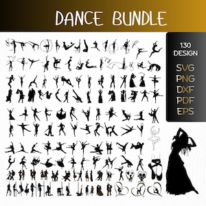 Dance Bundle 130 Designs (Digital Download - svg, png, pdf, eps, dxf)
