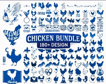 Chicken SVG Bundle | Rooster, Hen, Chick Clipart (Digital Download)