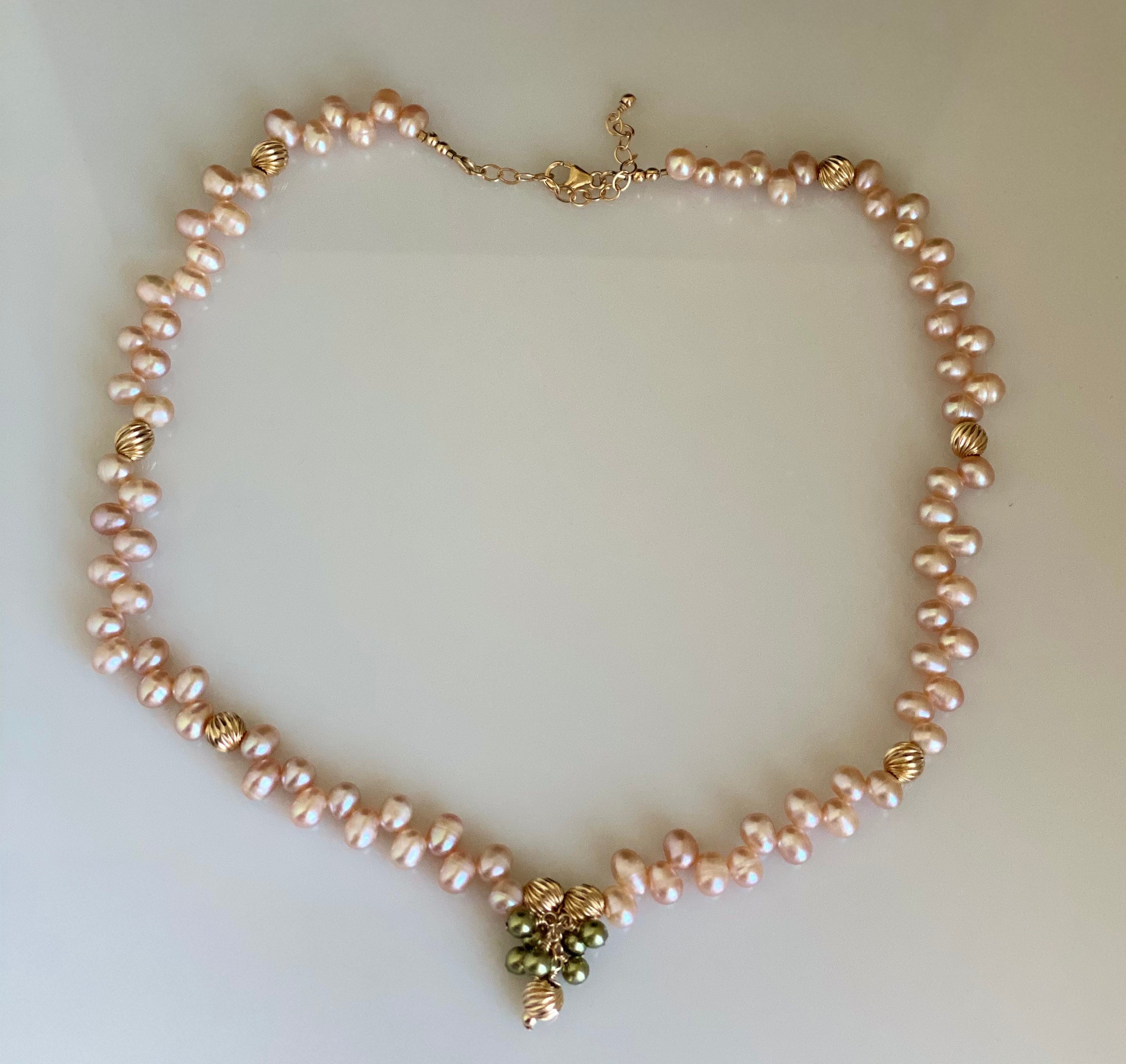 Collier En Plaqué Or Avec Perle De Culture D'eau Douce Rose - Baroque - Neuf Avec étiquette