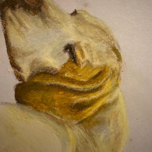 beagle oil pastel drawing