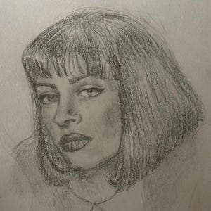 Pulp fiction Sketch of Uma Thurman