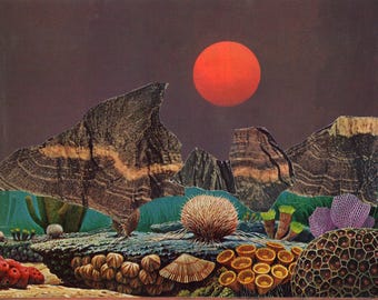 Surreal Dreamscape Vintage Magazine Collage