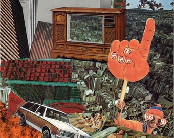 Surreal Dreamlike Collage Art Print - Handmade Analog Magazine Art