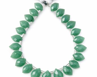 Strawberry Quartz Faceted Hexagon 8x13–9x14mm | Natural Green Gemstone Beads Jewelry