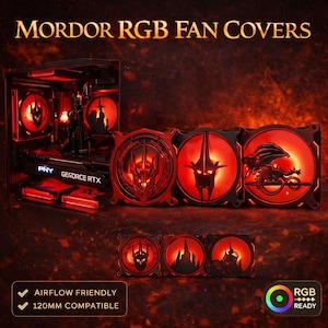 Decoraties voor gaming-pc's met Lord of the Rings-thema [4 stuks]