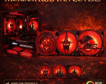 Herr der Ringe-inspirierte Gaming-PC-Lüfterdekorationen [4er-Pack]
