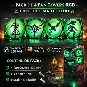 Dekoracje dla fanów gier komputerowych inspirowane Zeldą [zestaw 4 sztuk]