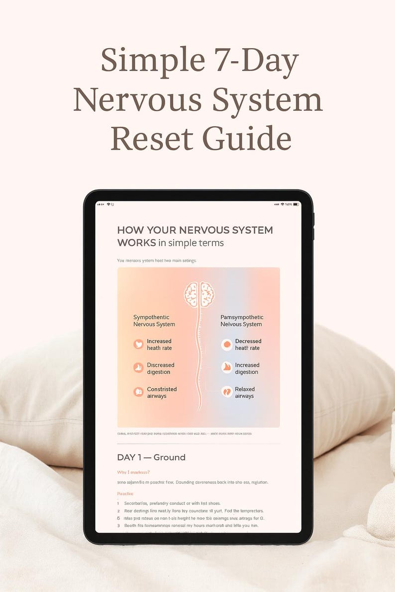 Simple 7-day Nervous System Reset Guide - Etsy