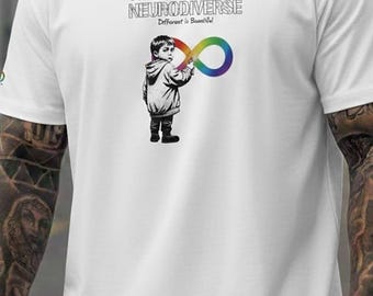 The Future Is Neurodiverse Oversized T-Shirt | Rainbow Infinity Autism & ADHD Acceptance | Organic Cotton Streetwear | Different  Beautiful