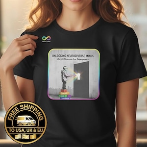 Unlocking Neurodiverse Minds T-Shirt | Autism Awareness Tee | Neurodiversity Superpowers Shirt | Sensory Friendly Cotton