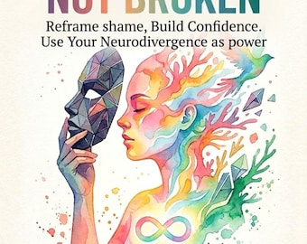 Libro Diferente pero no roto: Guía de TDAH y autismo para niñas, Cuaderno de trabajo para adolescentes con TDAH, Autoayuda neurodivergente, Spectrum Threadz