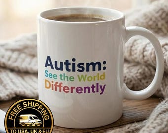 Taza Infinita Neurodiversa / Taza de Café de Aceptación del Autismo / Ropa y Regalos de Neurodiversidad