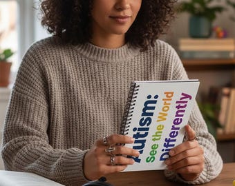 Spectrum Brain Dotted Notebook, Spiral Journal, Neurodiversity Gift