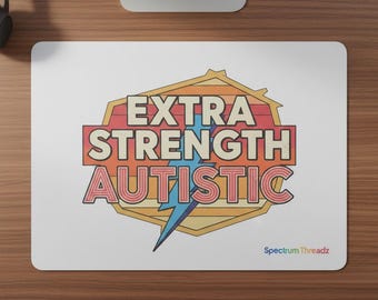 Extra Strength Autistic Mouse Pad, Retro Neurodiversity Desk Accessory
