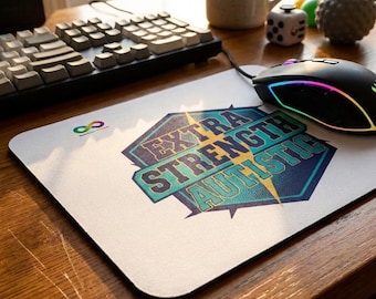 Extra Strength Autistic Mouse Pad, Blue Neurodiversity Desk Accessory