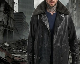 Leon Kennedy RE9 Black Leather Jacket | Resident Evil Gaming Cosplay Outfit