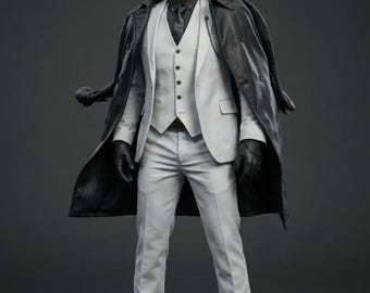 Albert Wesker Coat – Resident Evil Black Leather Trench Cosplay Jacket