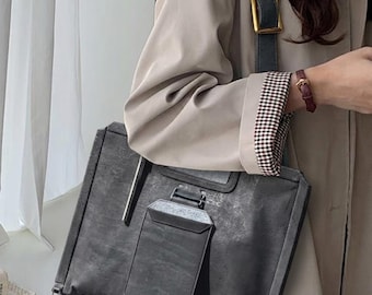 Handmade Genuine Leather Modular Bag Set | Briefcase, Messenger, Tote, Wallet