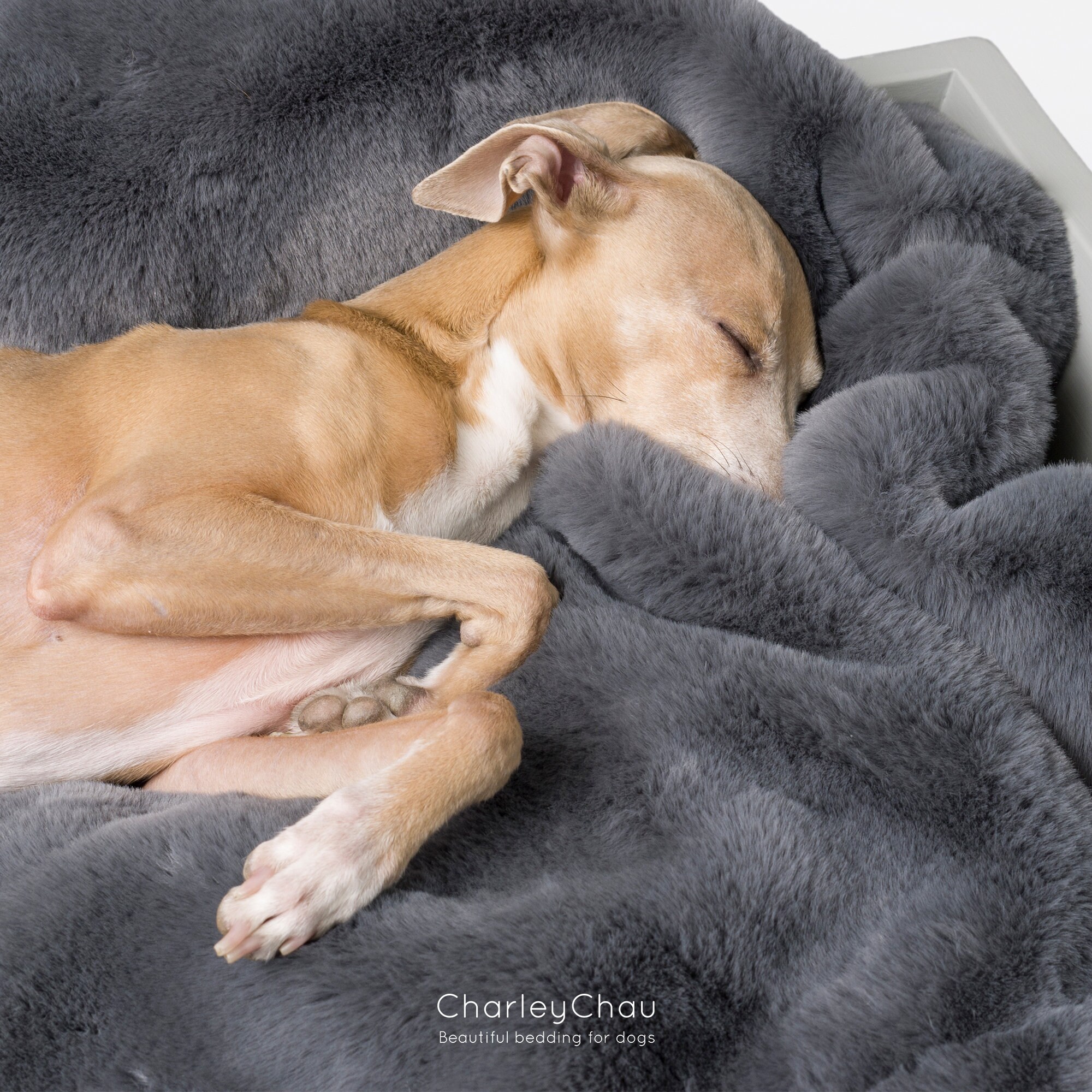 Faux-fur Dog Blanket in Russian Blue - Etsy