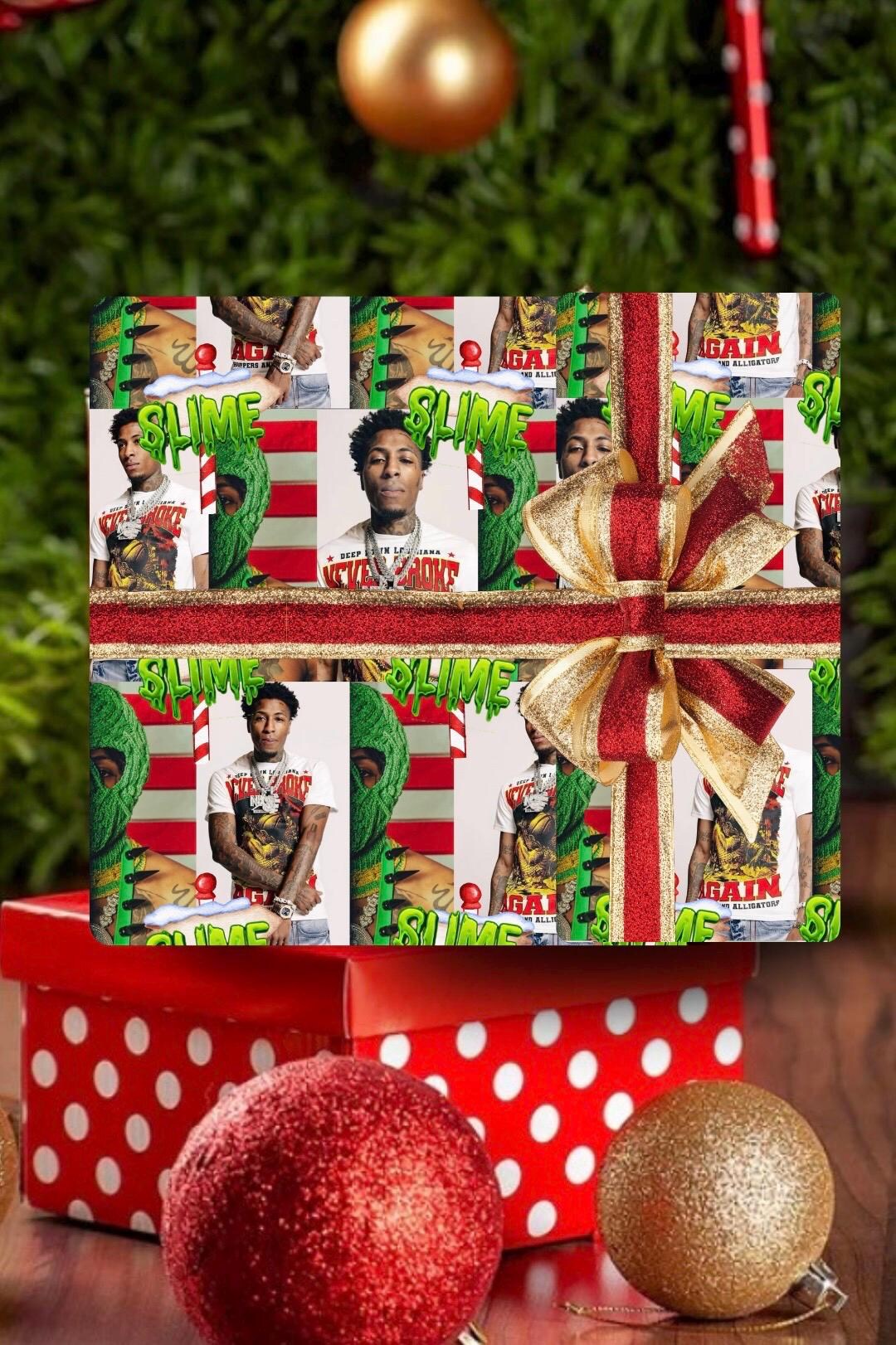 NBA Youngboy Inspired Slime Wrapping Paper, Rapper Gift Wrap, Hip Hop ...
