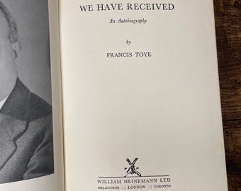 1950 Francis Toye Autobiography | British Music Critic First Edition