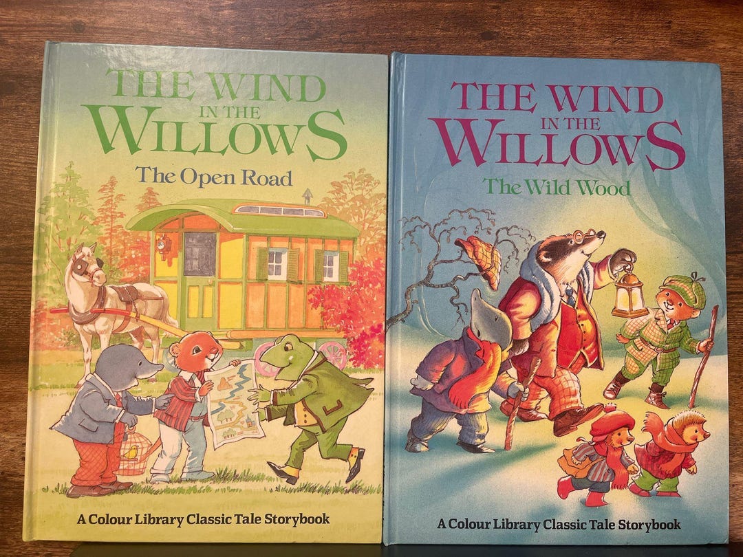 1991 Vintage Wind in the Willows Set, the Open Road & the Wild Wood ...