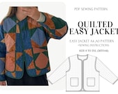 Easy Quilted Jacket Sewing Pattern | Beginner Friendly, Sizes S-3XL (Instant Download)r