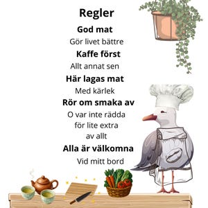 Vårt hem tavlor; 4 printable, väggdekorationer Kök, Badrum, Sovrum o WC