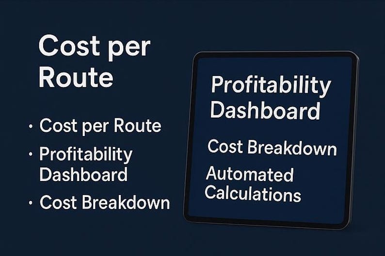 Transportation Cost & Route Profitability Calculator | Logistics Excel ...