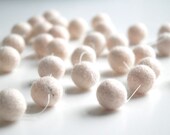 Christmas Garland Winter White Felt Ball