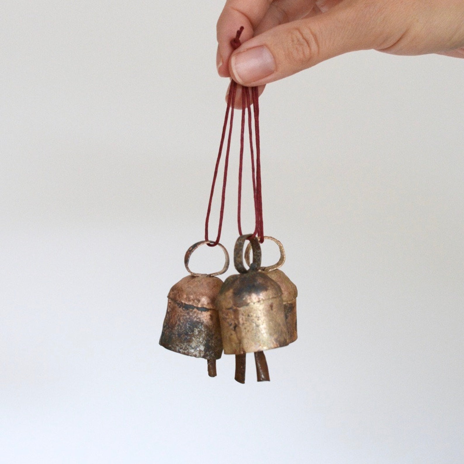 Brass Bell Christmas Ornaments Traditional Winter Holiday Etsy