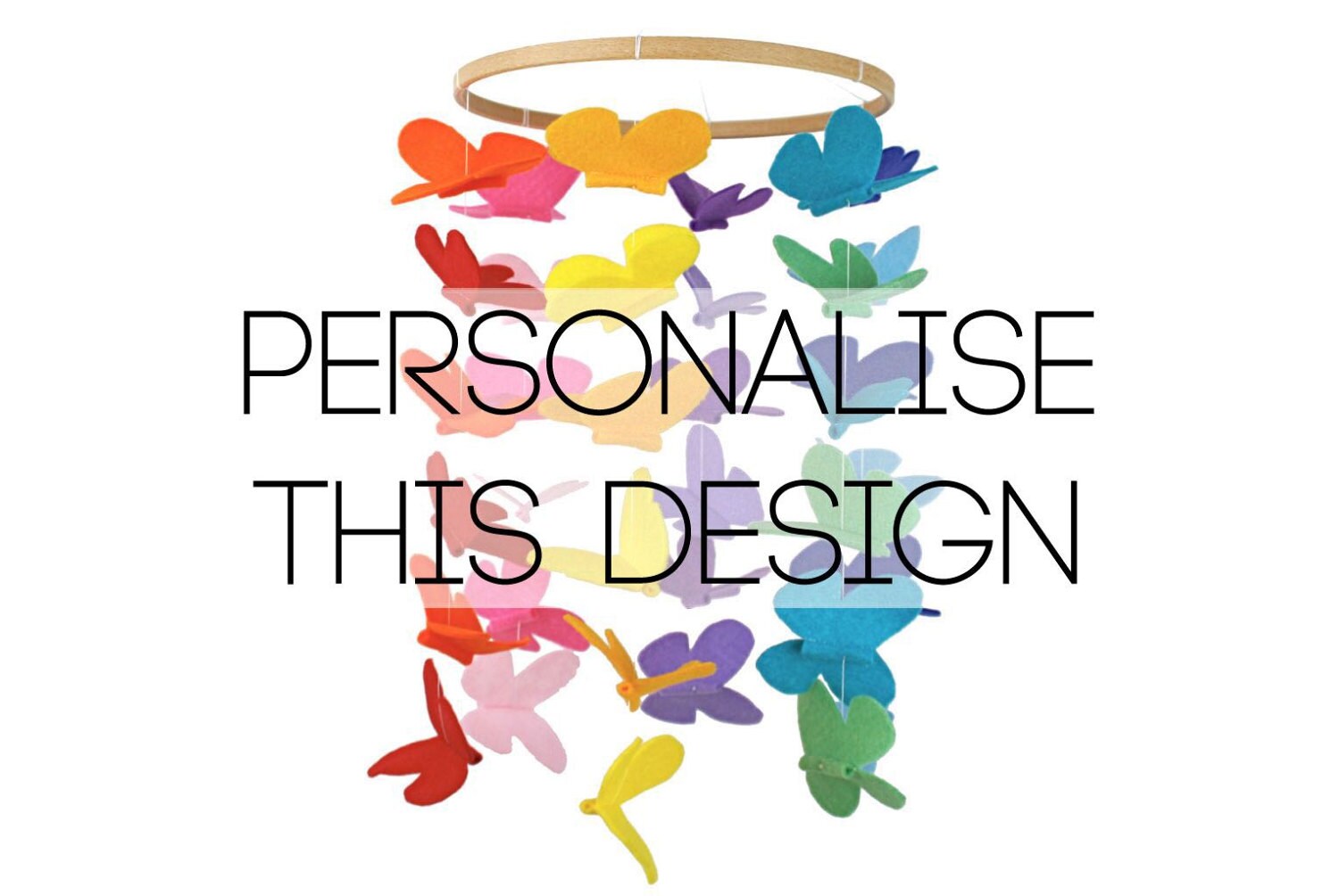 Butterfly Baby Mobile Large Crib Mobile Rainbow Nursery Etsy