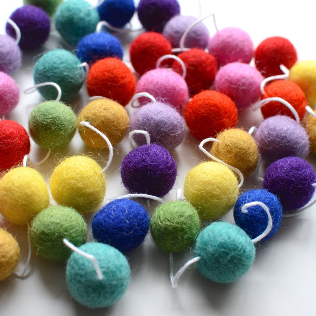 Rainbow Garland Kit DIY Garland Rainbow Felt Ball Garland Etsy