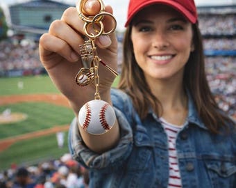 Baseball Season Charm Keychain | Baseball Lover Gift