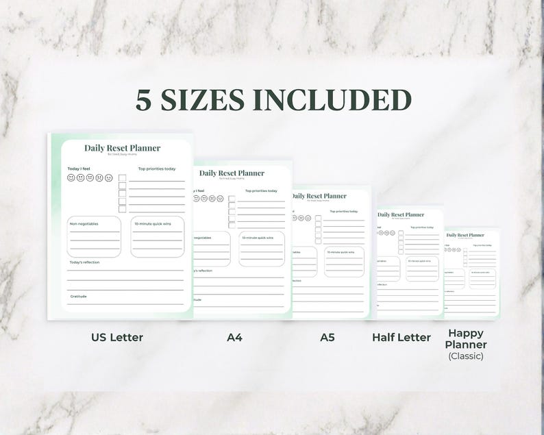 Daily & Monthly Reset Planner | Printable Planner for Moms | Minimalist ...