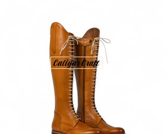 Cavalry Riding Boots – Leather Knee High Military Style Footwear