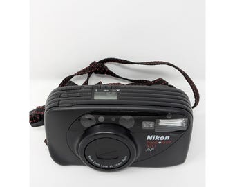NIKON Zoom Touch 470 AF 35mm Film Camera - Tested - art  - flash photography