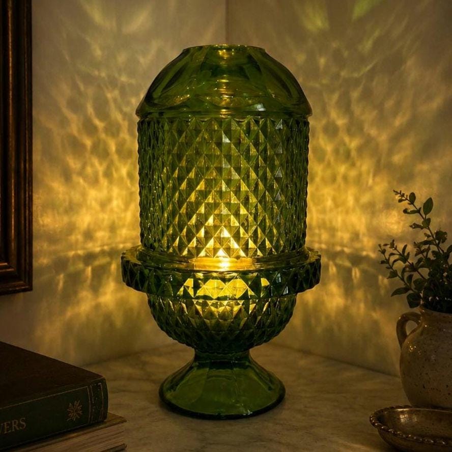 Fenton Fairy Lamps Vintage - Etsy