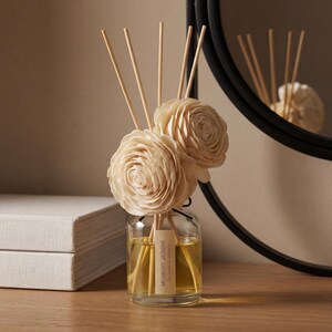 Midnight Jasmine Reed Diffuser 160ml – Sola Flower Diffuser for Bedroom & Bathroom | Romantic Floral Nighttime Home Fragrance | Gift for Her