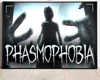 Phasmophobia Game Poster | Horror Ghost Hunting Art Print | Paranormal Wall Decor